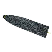 Grey and black fish board bag in a white background