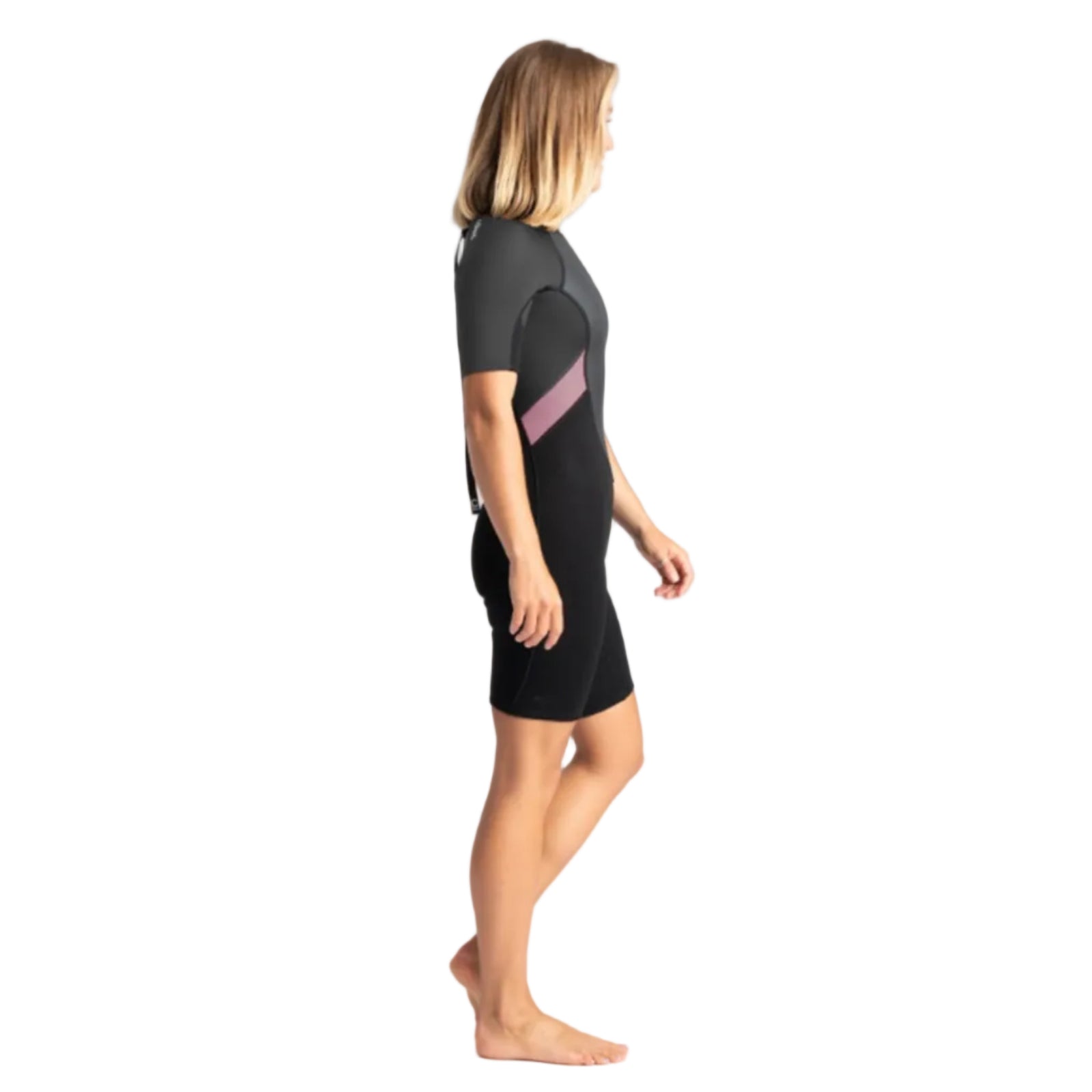 C-Skins Element 3/2mm Womens Back Zip FL Shorty - Black / Meteor / Rose