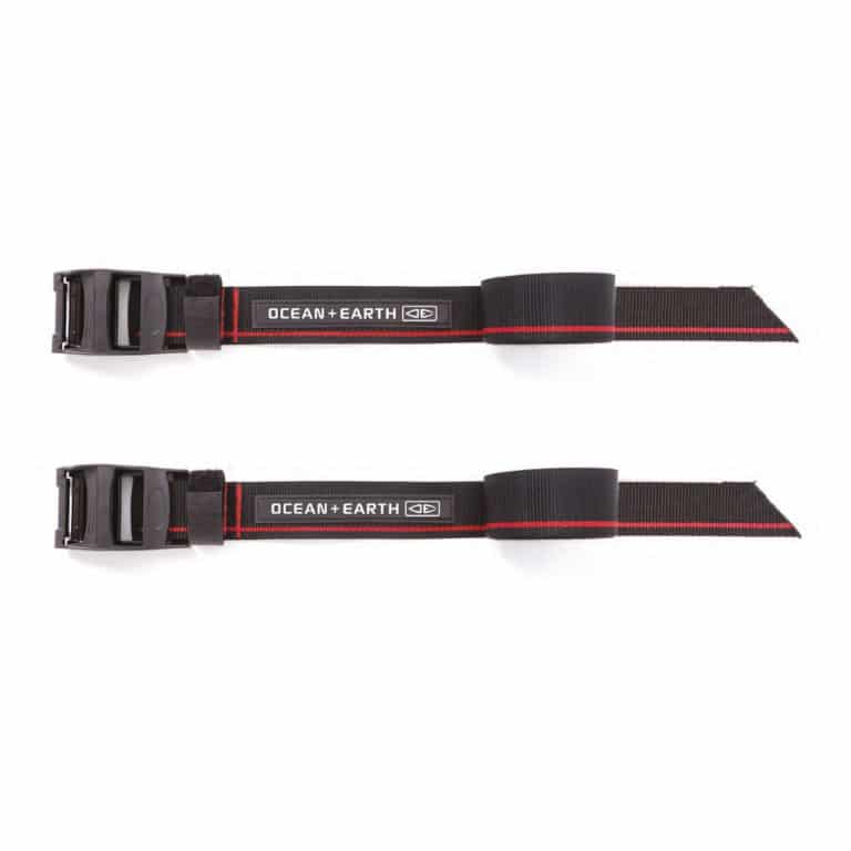 Ocean and Earth Roof Rack Tie 3 Down Straps - Black - Full View