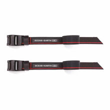 Ocean and Earth Roof Rack Tie 3 Down Straps - Black - Full View