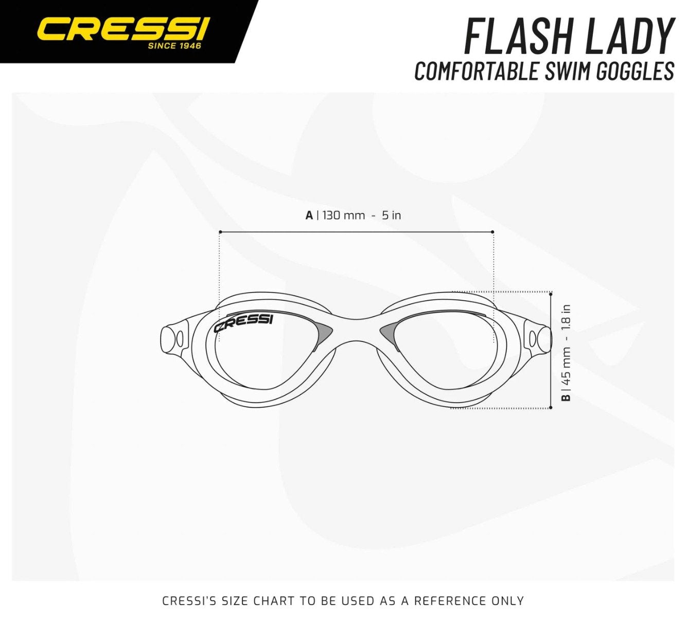 Cressi Flash Women's Swim Goggles - Clear / Pink