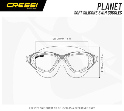 Cressi Planet Swim Goggles - Clear / Blue