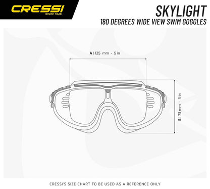 Cressi Skylight Wide View Swim Goggles