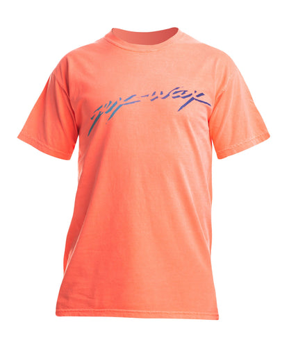 Sex Wax Neon Script Tee Shirt - Orange