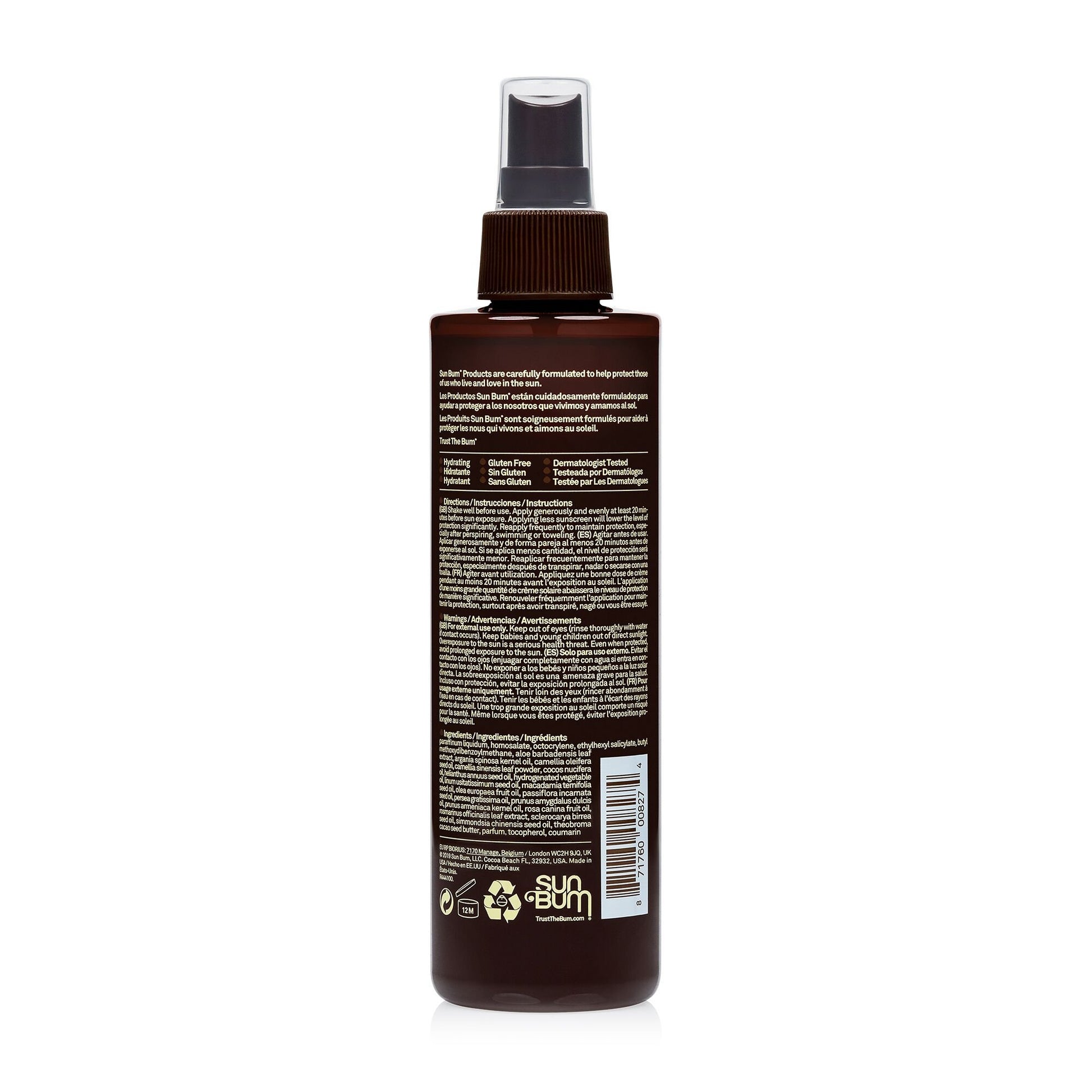 Sun Bum SPF 15 Browning Oil back