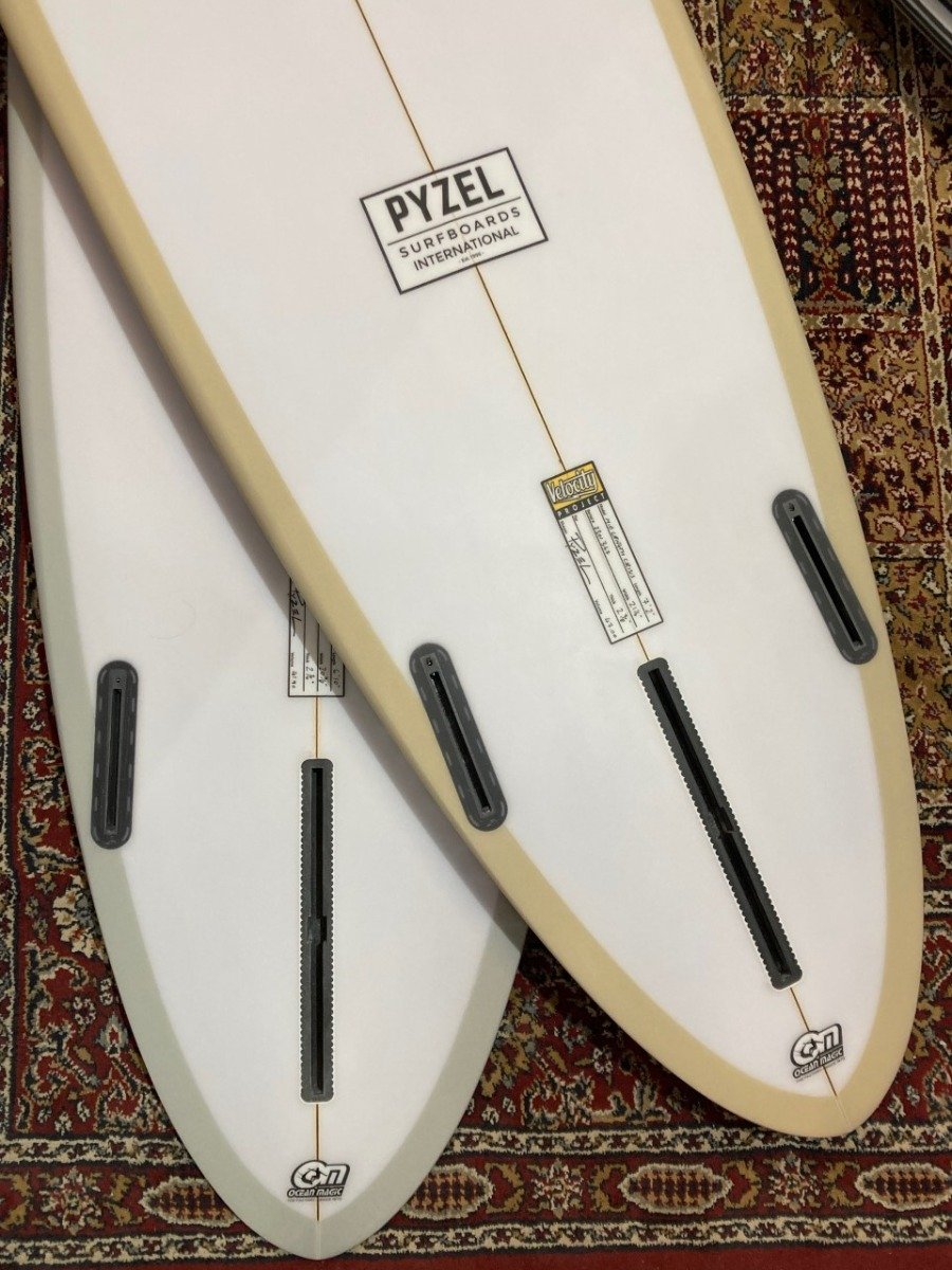 Pyzel Mid Length Crisis 7'2" Surfboard - Sand