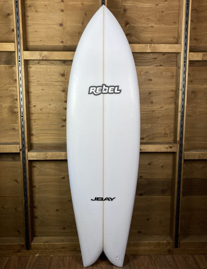 Rebel Retro Fish Surfboard - White