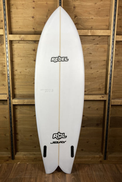 Rebel Retro Fish Surfboard - White