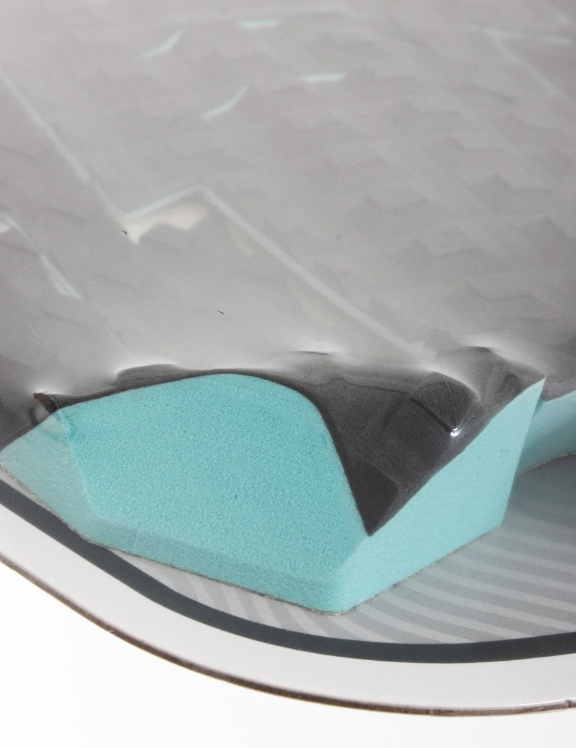 Ocean and Earth Bolt 3 Piece Surfboard Tail Pad  Charcoal - One Size - Side View