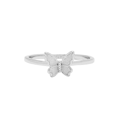 Pura Vida Butterfly in Flight Ring - Silver