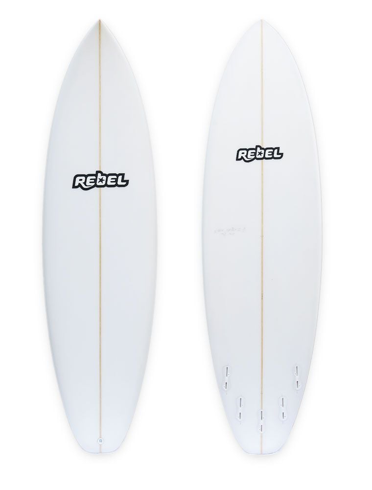 Rebel Ezerider Surfboard - White - Full View