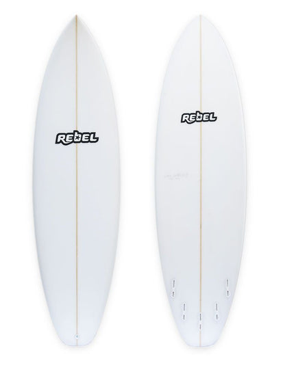 Rebel Ezerider Surfboard - White - Full View