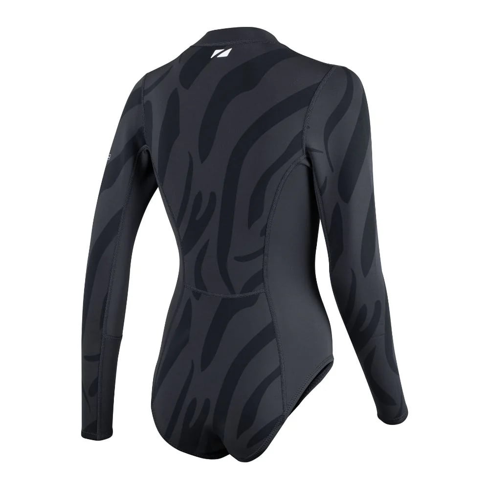 ZONE3 Women's Yulex 1.5mm Long Sleeve Front Zip Swimsuit - Obsidian