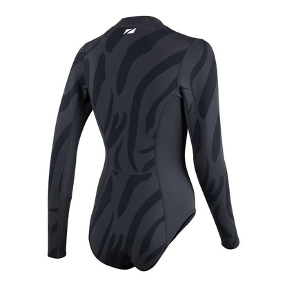 ZONE3 Women's Yulex 1.5mm Long Sleeve Front Zip Swimsuit - Obsidian
