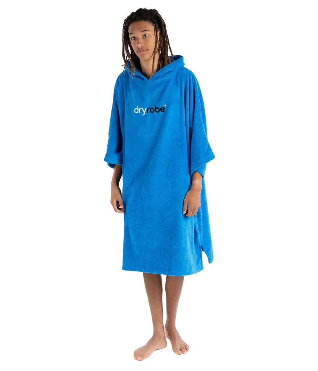 Dryrobe Organic Cotton Adults Changing Towel - Cobalt Blue