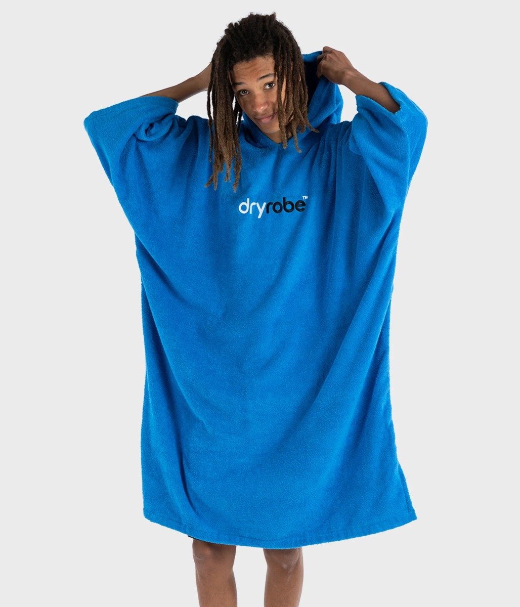 Dryrobe Organic Cotton Towel Changing Robe - Cobalt Blue