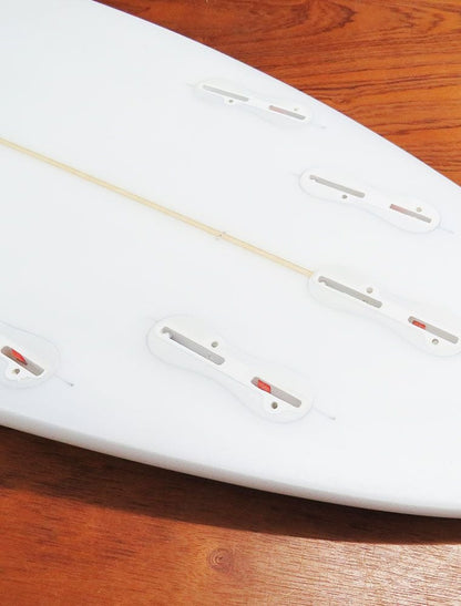 Rebel Ezerider Surfboard - White - Fin Set Up