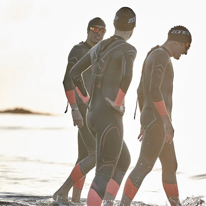 ZONE3 Women's Vanquish-X Swim Wetsuit - Black/Orange
