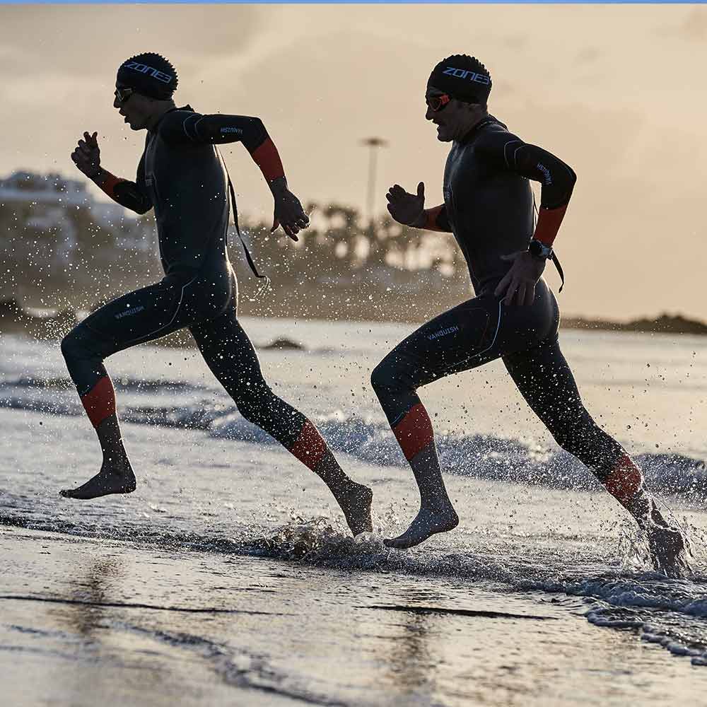 ZONE3 Women's Vanquish-X Swim Wetsuit - Black/Orange