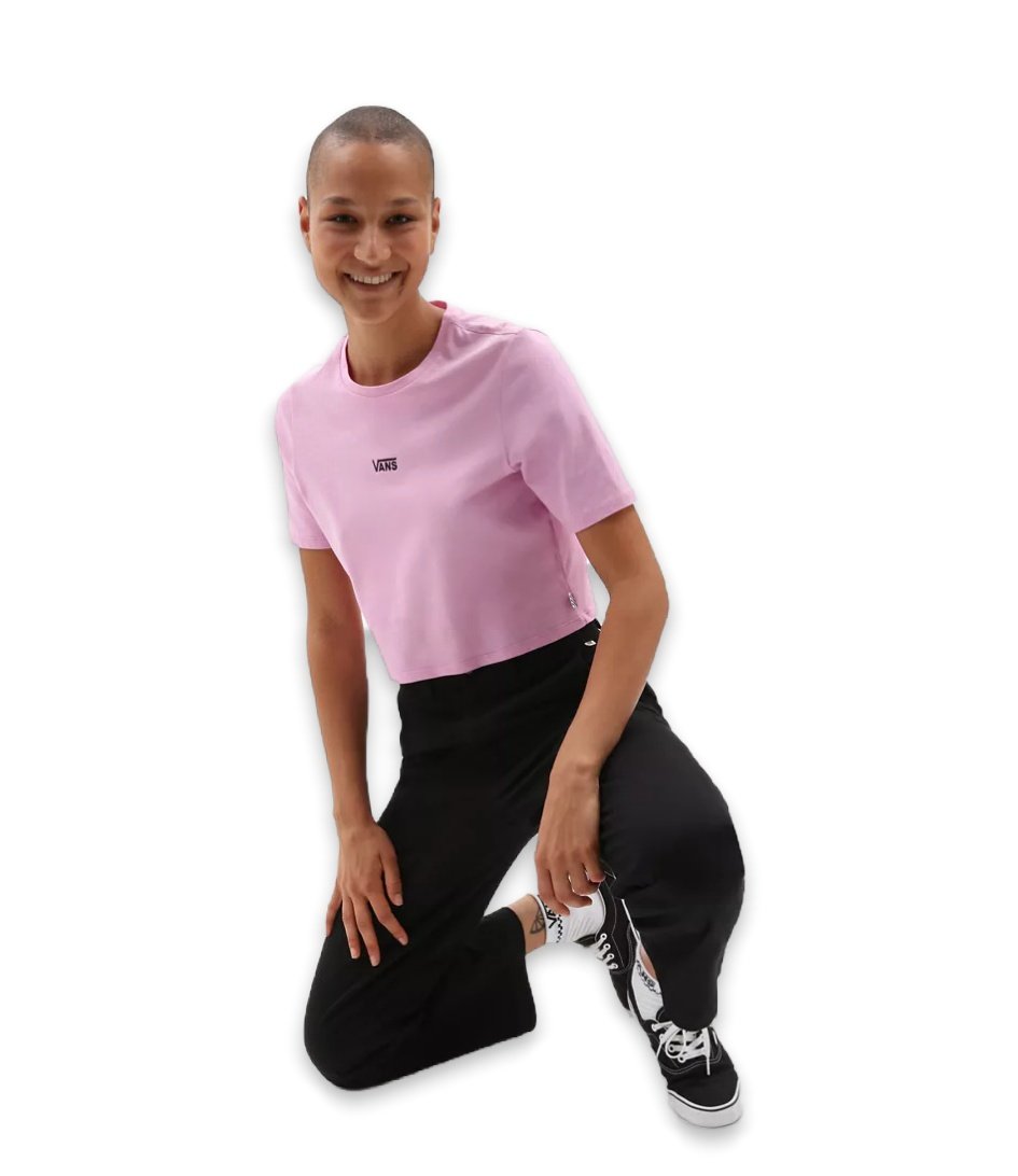 Vans Flying V Crop Crew Sport Womens Tee - Orchid - Front