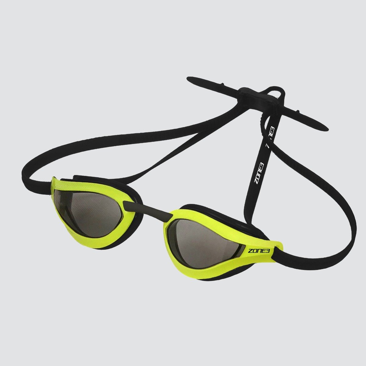 Zone 3 Viper Speed Swim Grey Tinted Goggles - Lime/Black - Full View