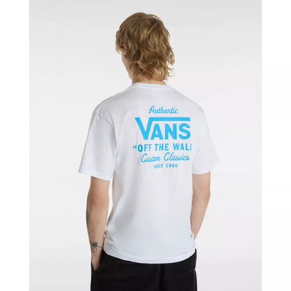 Vans MN Holder ST Classic Tee - White / Malibu Blue