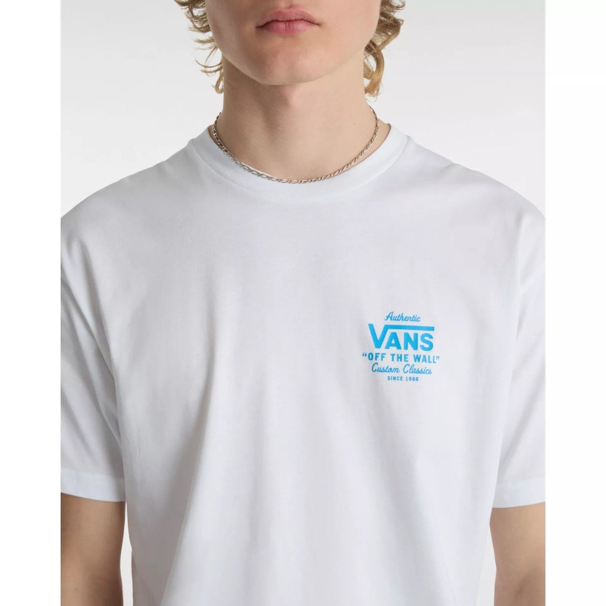 Vans MN Holder ST Classic Tee - White / Malibu Blue