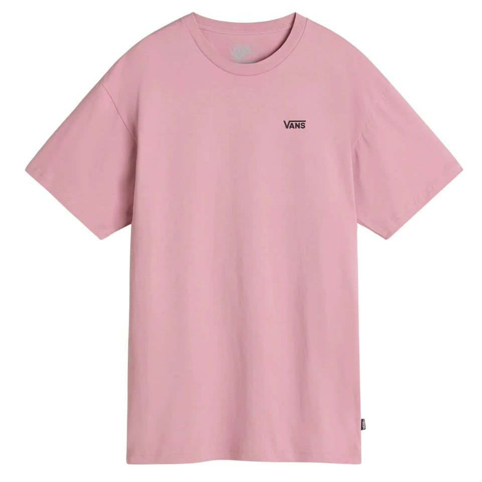 Vans Left Chest Logo Tee in Pink Dawn