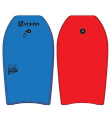 Vision Spark 27" Nipper Bodyboard 2021 - Blue/Red - Top and Bottom