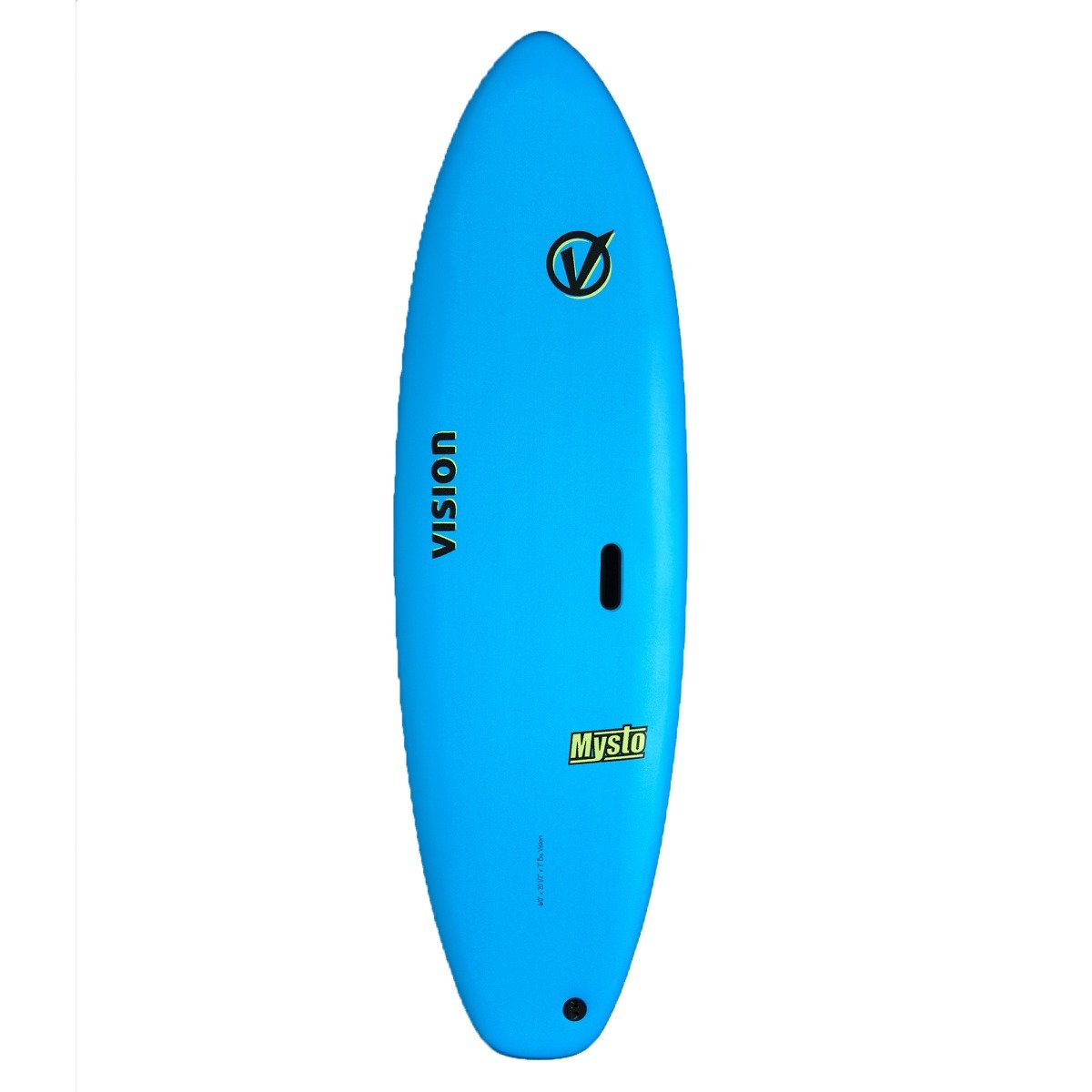 Vision VCT Mysto 7'0" Softboard - Cyan/Flash Green - Top
