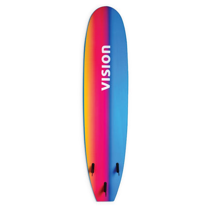 Vision Ignite 6ft 2 Foam Surfboard - Blue / Psychedelic - Bottom