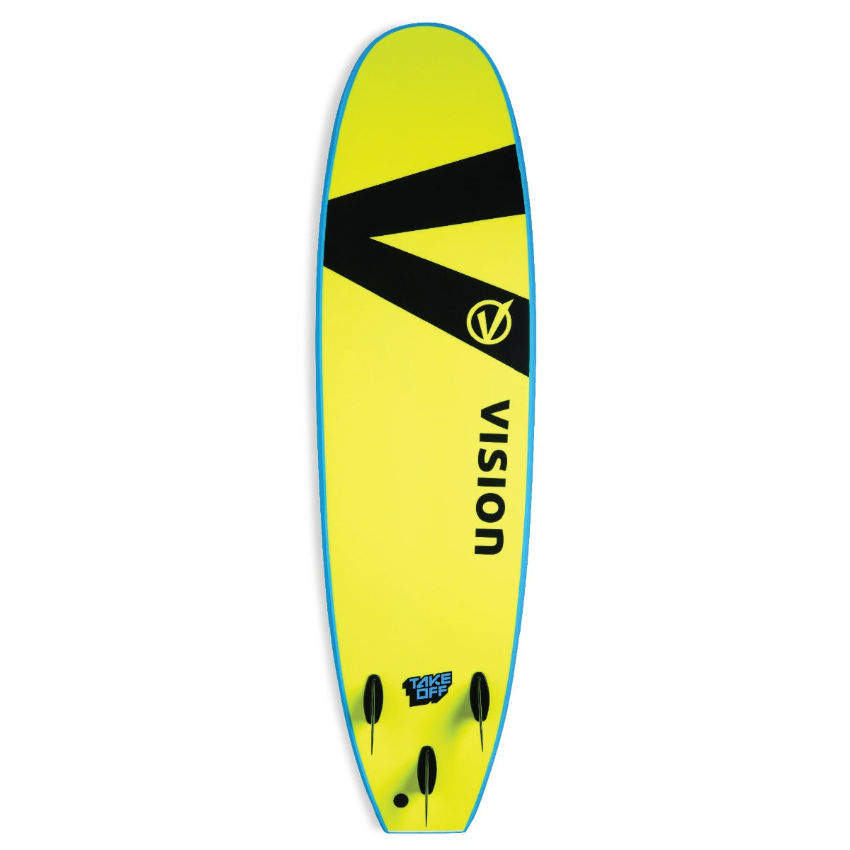 Vision TakeOff 7'0 Surfboard XPS 2021 - Cyan/Flash Green - Back