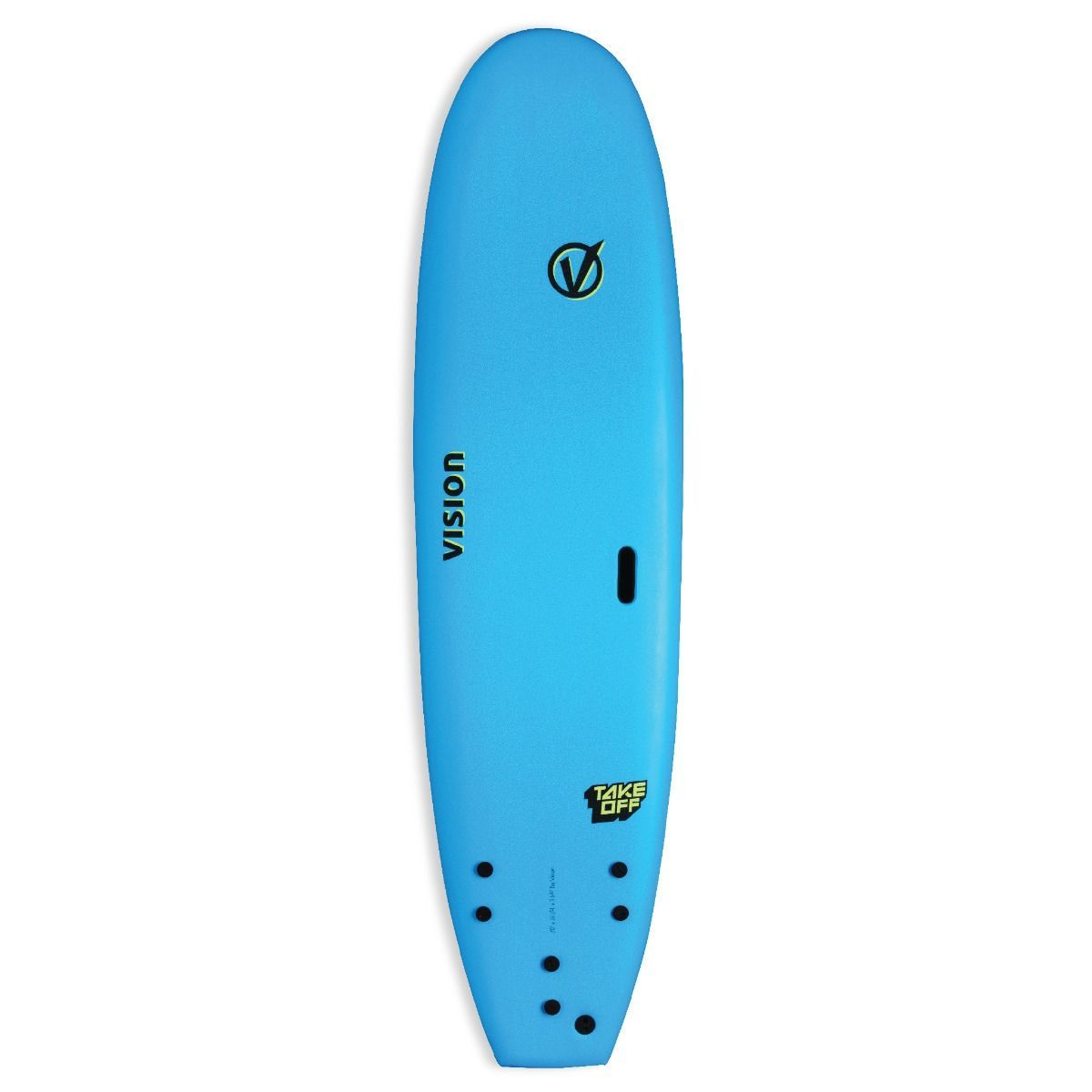 Vision VCT Shoot Out 7'0" Softboard - Cyan/Warm Red - Full View