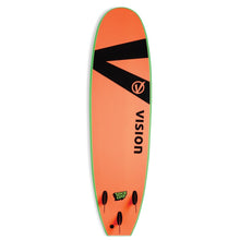Vision Takeoff 6'6" Shortboard Softtop - Lime/Warm Red - Bottom