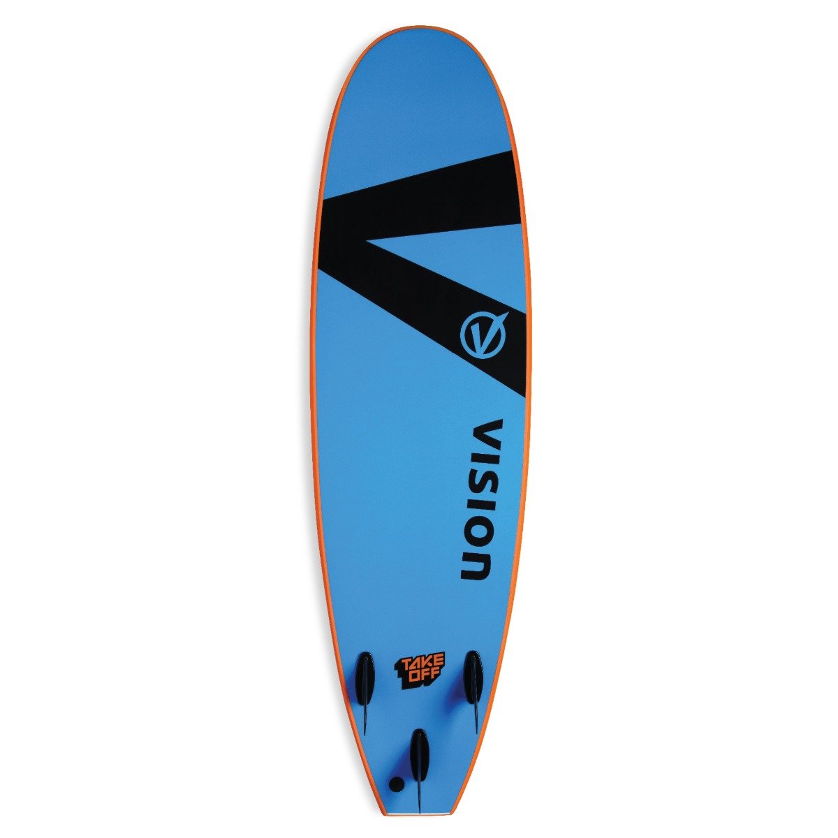 Vision TakeOff 6'6" Softboard Surfboard  - Orange/Cyan - Bottom