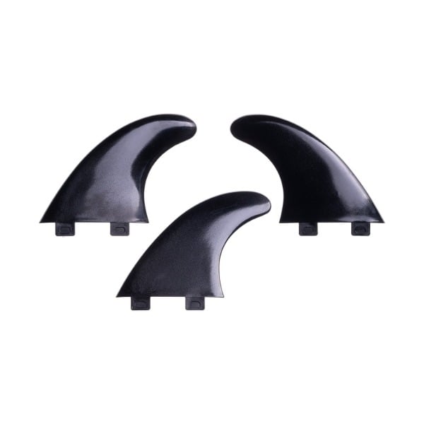 Vision Ignite Fish &amp; Spark Twin Tab Surfboard Fin Set in Black