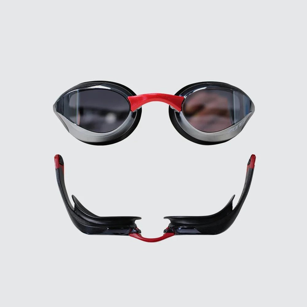 ZONE3 Volare Streamline Racing Swim Goggles - Black/Red