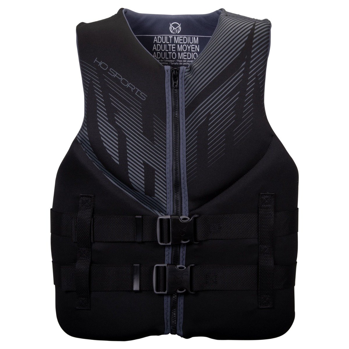 HO Pursuit Neo Mens Impact Vest 2021 - Black/Grey - Front