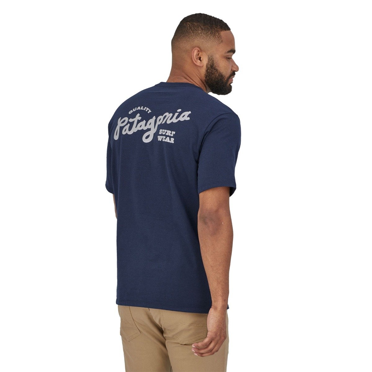 Patagonia Quality Surf Pocket Men's Responsibli-Tee - New Navy