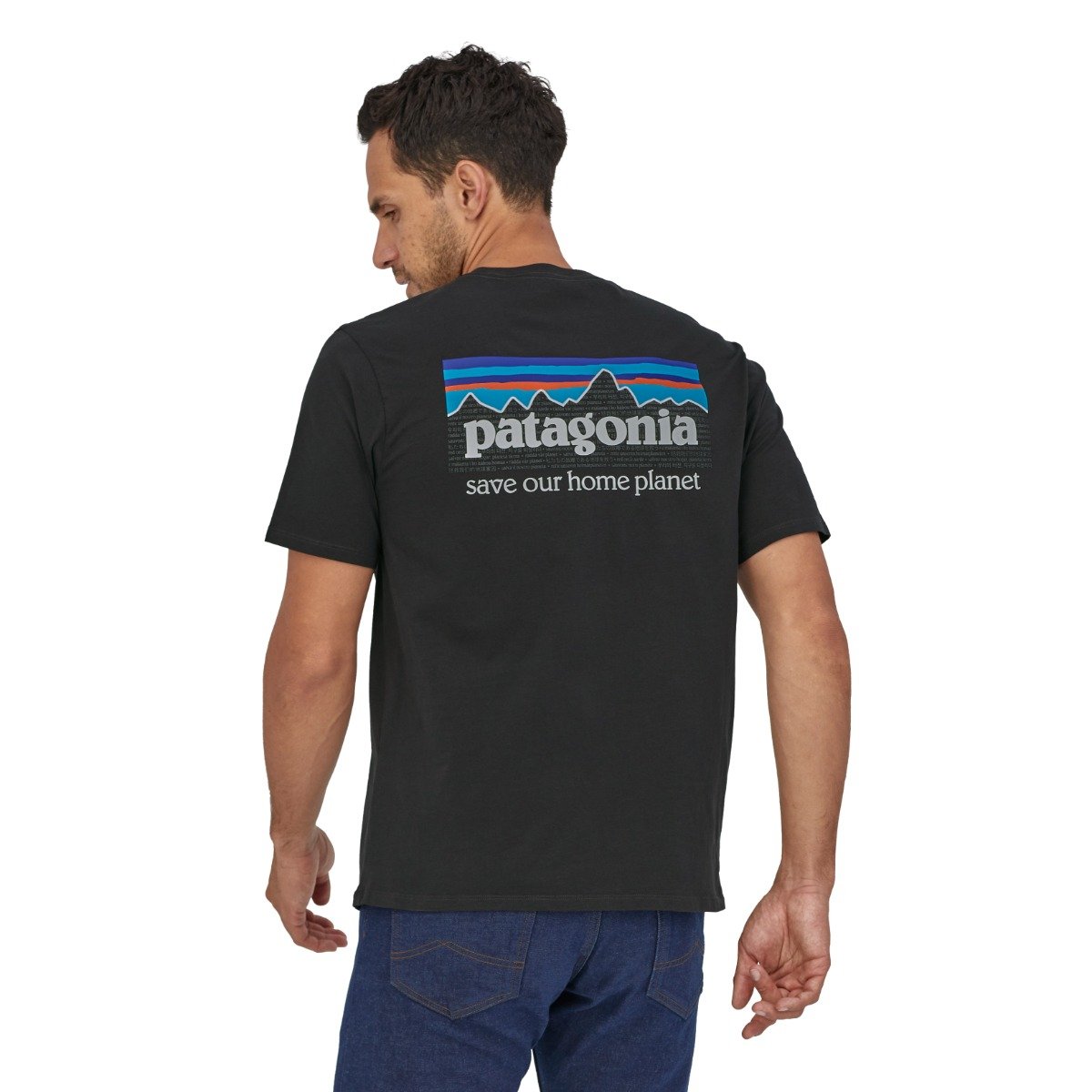 Patagonia P-6 Men's Mission Organic Cotton Tee - Ink Black