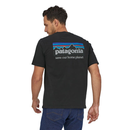 Patagonia P-6 Men's Mission Organic Cotton Tee - Ink Black
