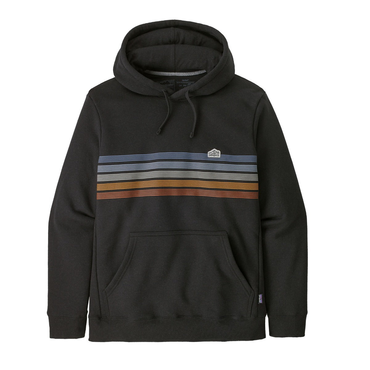 Patagonia Line Logo Ridge Mens Stripe Uprisal Hoody - Ink Black