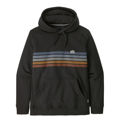 Patagonia Line Logo Ridge Mens Stripe Uprisal Hoody - Ink Black