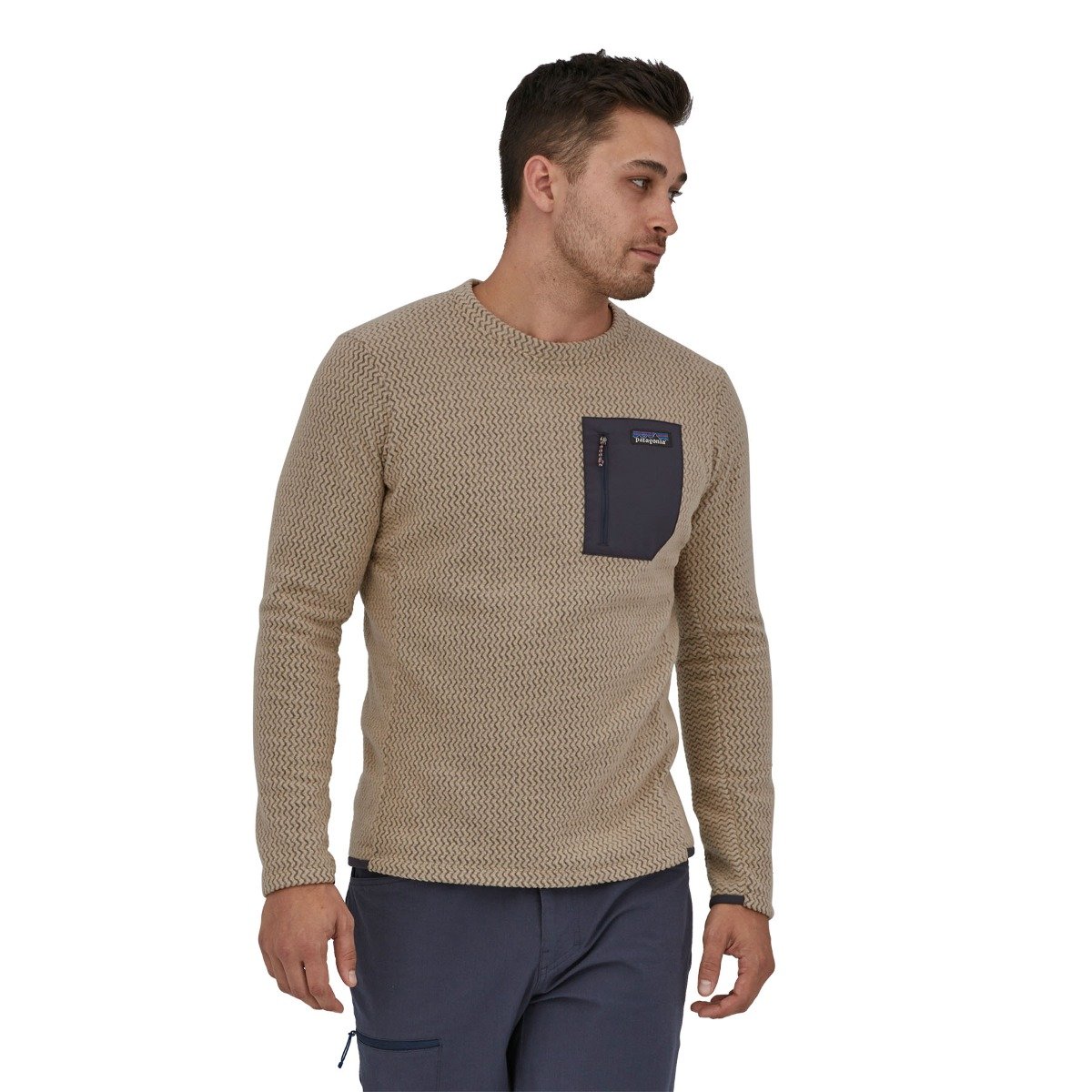 Patagonia R1 Air Men's Crew Pullover - Oar Tan