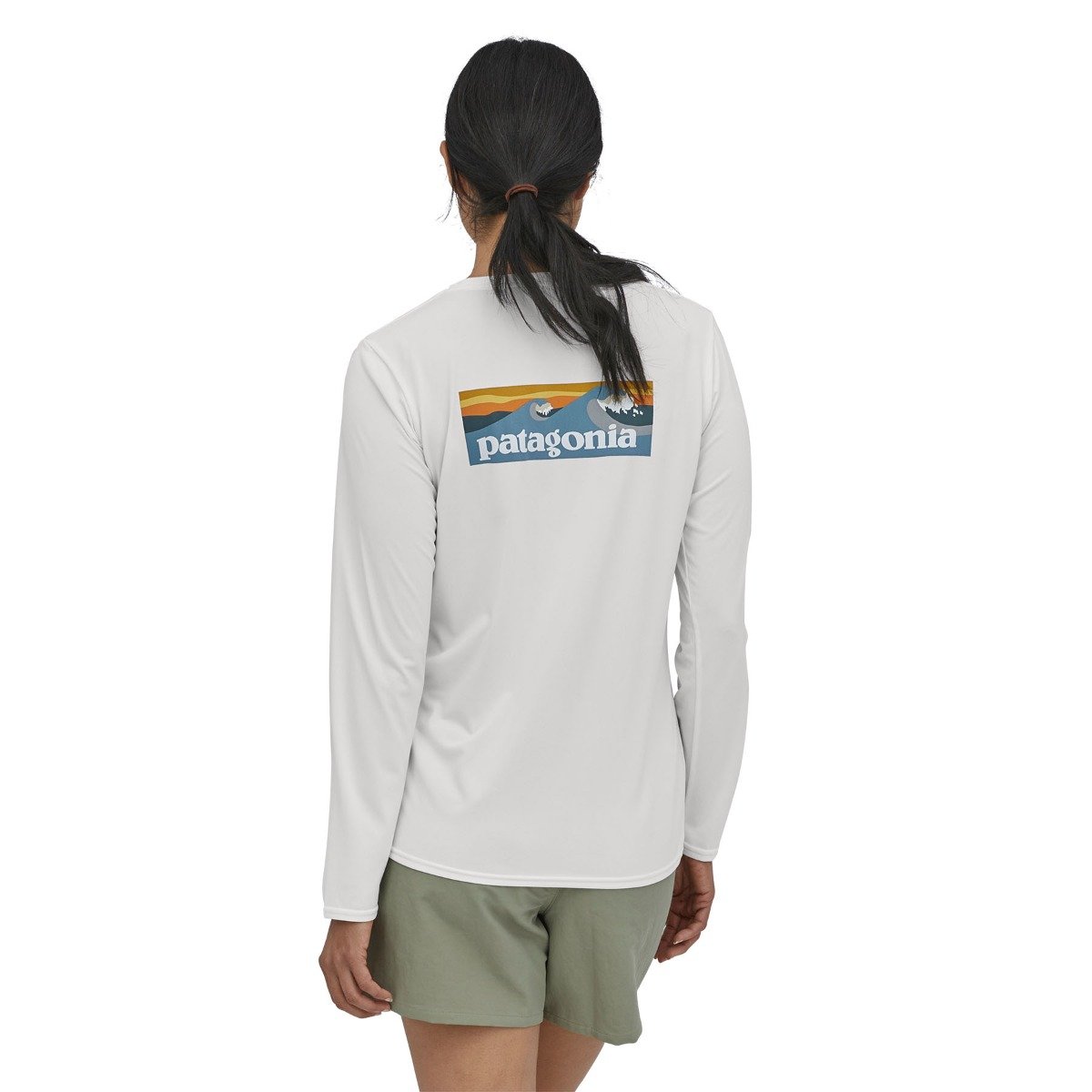 Patagonia Capilene Cool Daily Women's Graphic Shirt - Grey/White