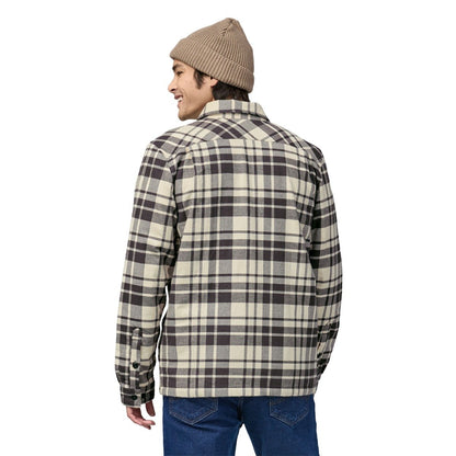 Patagonia Fjord Insulated Midweight Men's Flannel Shirt - Ice Caps/Smolder Blue