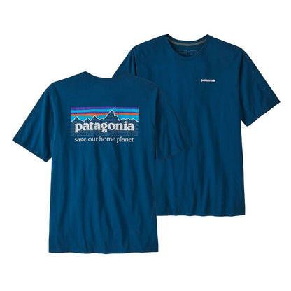 Patagonia P-6 Mens Mission Organic Cotton Tee - Lagom Blue