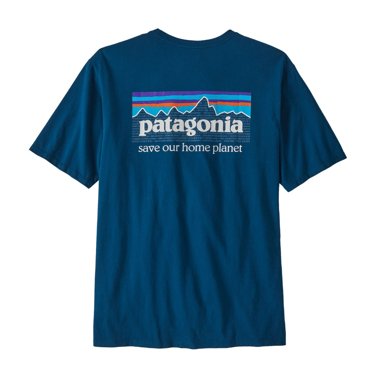 Patagonia P-6 Mens Mission Organic Cotton Tee - Lagom Blue