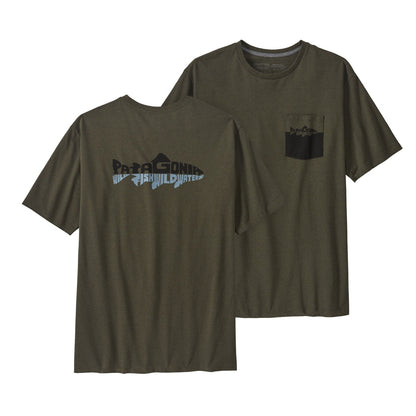 Patagonia Men's Wild Waterline Pocket Responsibili-Tee - Basin Green