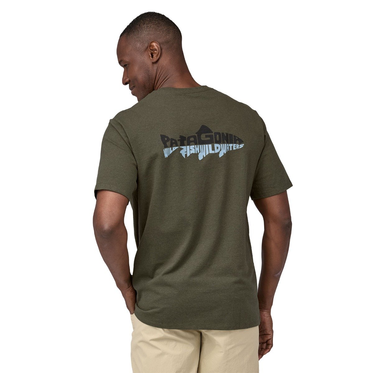 Patagonia Men's Wild Waterline Pocket Responsibili-Tee - Basin Green